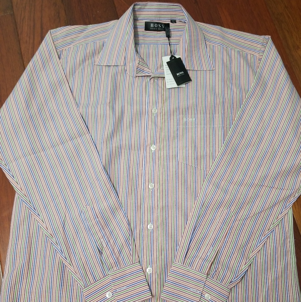 NWT Hugo Boss Striped Shirt 90720-1B3
